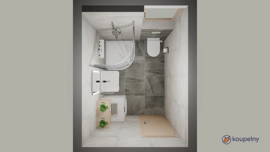 ilustrativní vizualizace koupelny